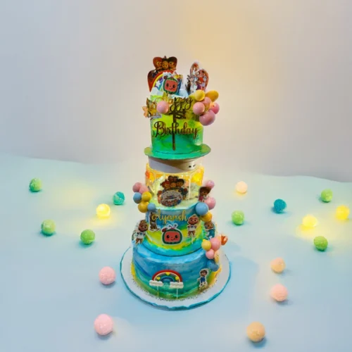 Cocomelon Theme 3 Tier Cake