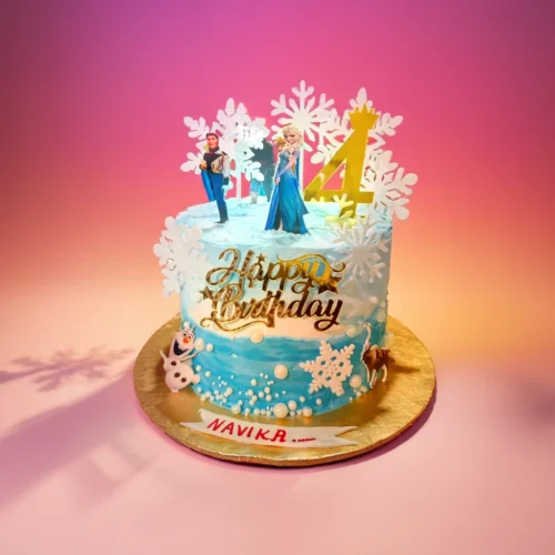 Queen Elsa's Ice Castle Cake for Girls