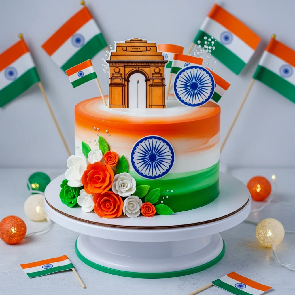 Independence Day Special Cake — 100% eggless independence day in Kolkata, customised and baked fresh to order by Cream Creations.