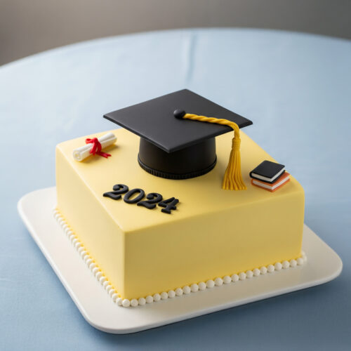 Butterscotch Graduation Cake