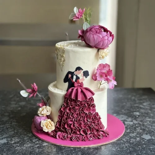 Elegant Purple Wedding Cake