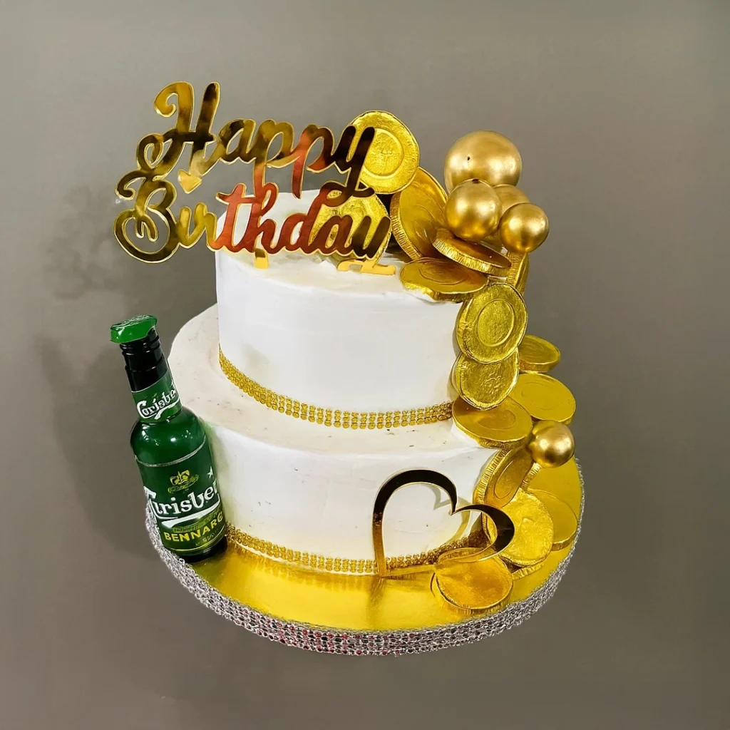 Golden Celebration Cake