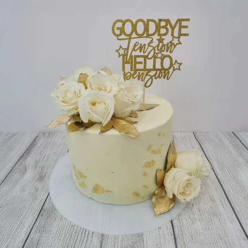 Golden Farewell Cake