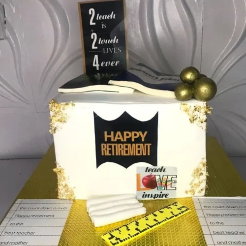 Golden Teacher Farewell Cake
