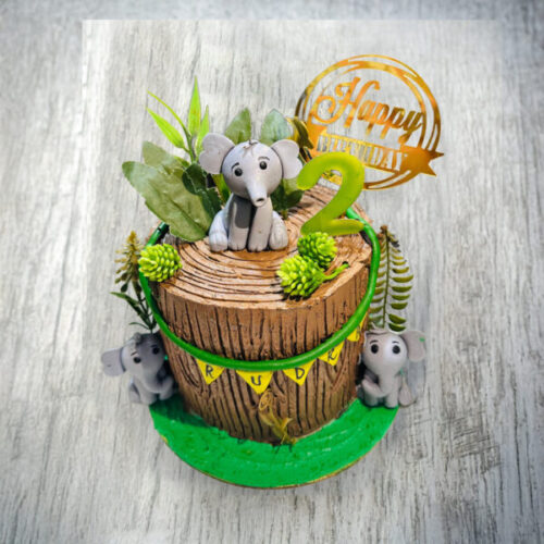 Jungle Theme Birthday Cake