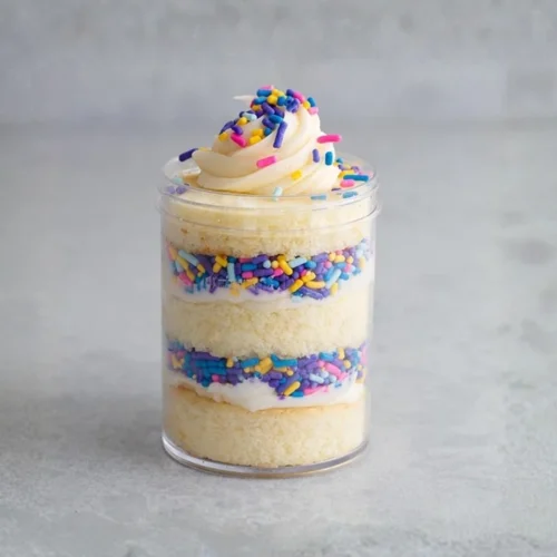 Rainbow Vanilla Delight Jar Cake