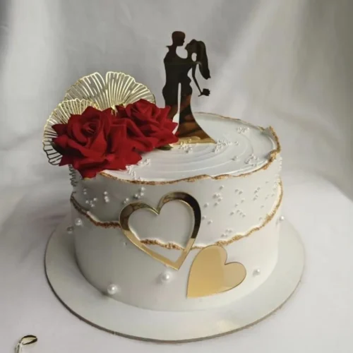 Romantic Rose Wedding Cake