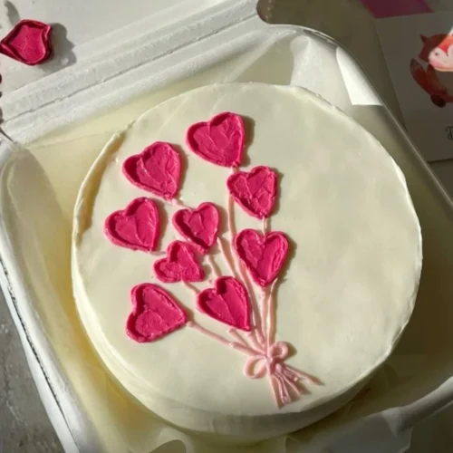 Strawberry Vanilla Bento Cake