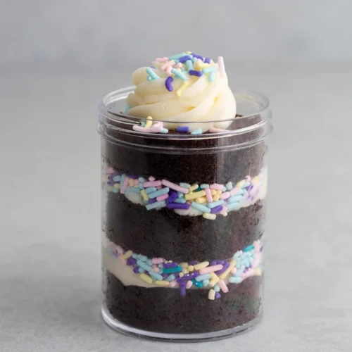Vanilla Chocolate Jar Cake