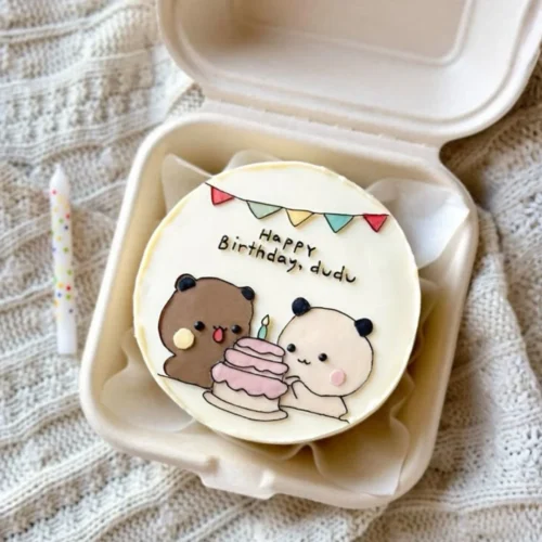 Vanilla Cute Bento Cake