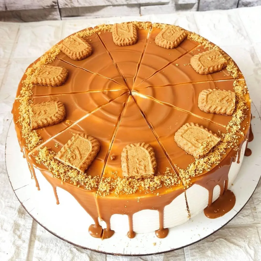 Butterscotch Lotus Drip Cake