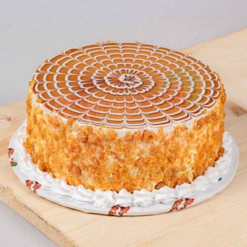Caramel Crunch Web Cake