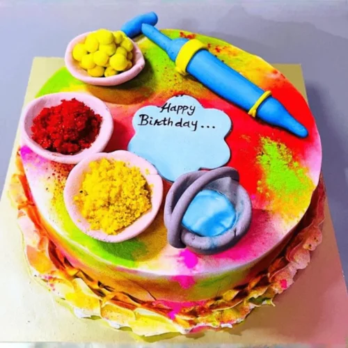 Color Blast Celebration Cake
