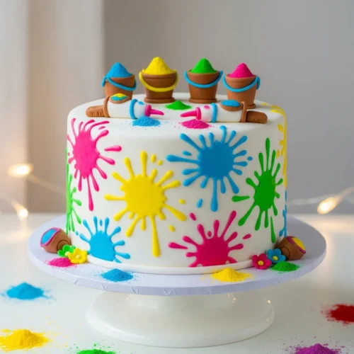 Color Splash Holi Cake