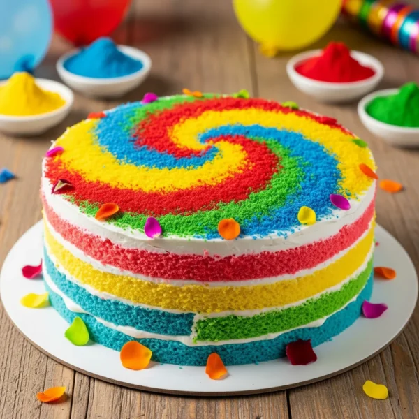 Color Whirl Celebration Cake | 100% Eggless | Cream Creations