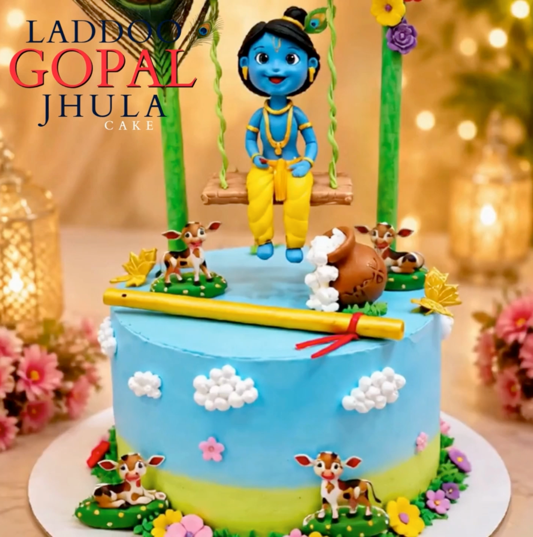 Laddo Gopal Jhula Cake